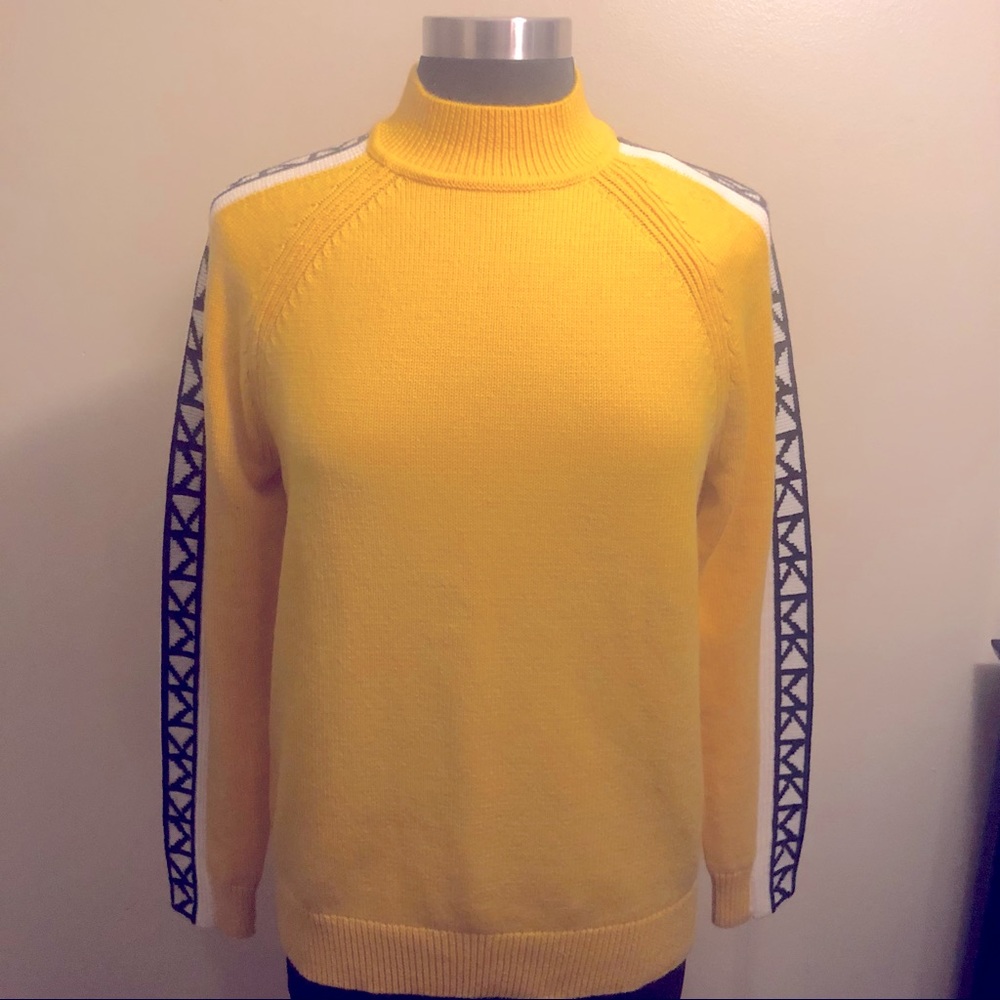 NWT Michael Kors Logo Trim Turtleneck Sweater